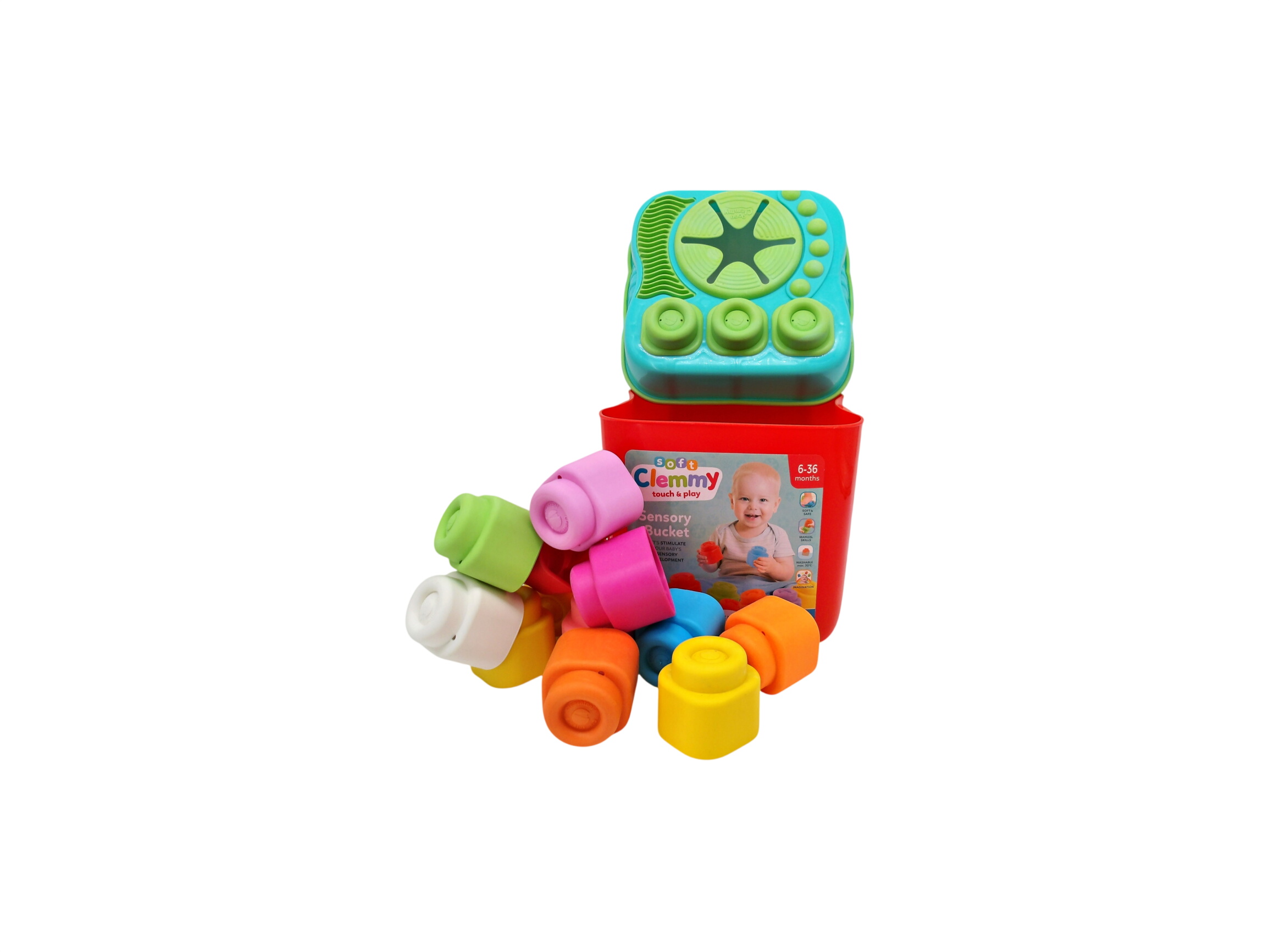 Baby Clemmy - Panier d'activités - 15 cubes souples Très bon état -  reconditionné disponible sur Label Emmaüs